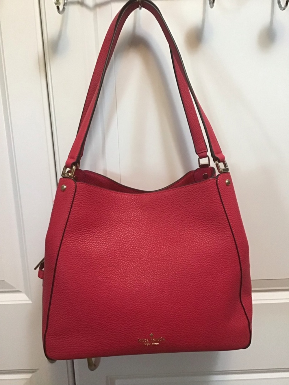 Kate spade triple compartment shoulder bag Leila bright rose pink